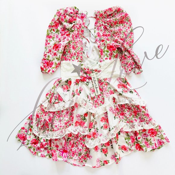 FOR LOVE & LEMONS Rosalyn Mini Dress in Pink (size XS) NWT - Picture 7 of 10